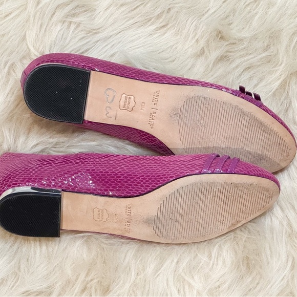 White House Black Market Fuchsia Textured Flats - Picture 7 of 9